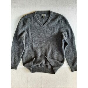 Club Room Luxury Men's XL Pullover V-Neck Long Sleeve Sweater Gray Pure Cashmere